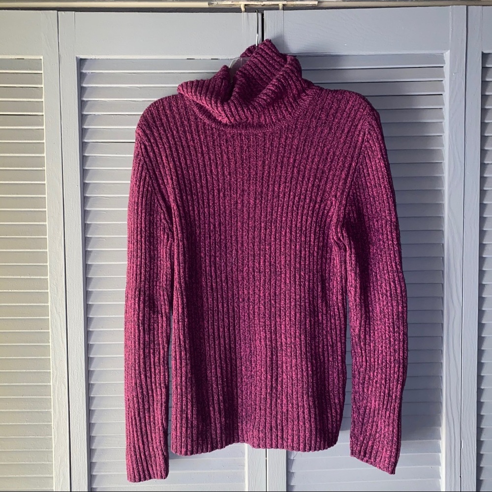 Women’s Purple Turtleneck Sweater